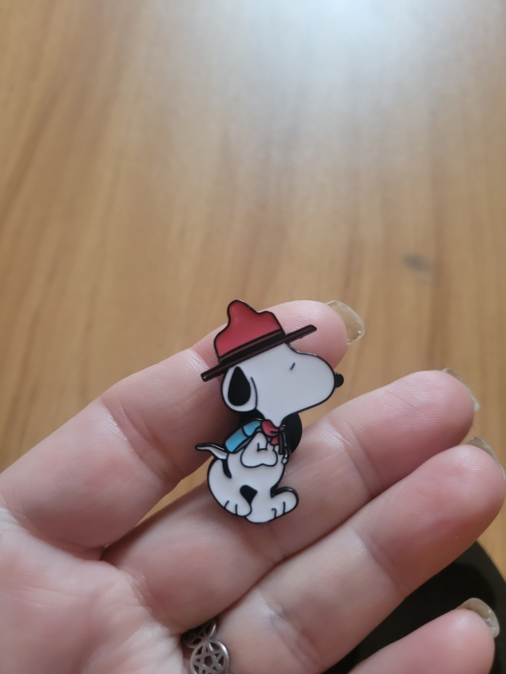 👻BUY 1 GET 1 FREE👻Peanuts Snoopy Enamel Pin - White Snoopy with Red Hat